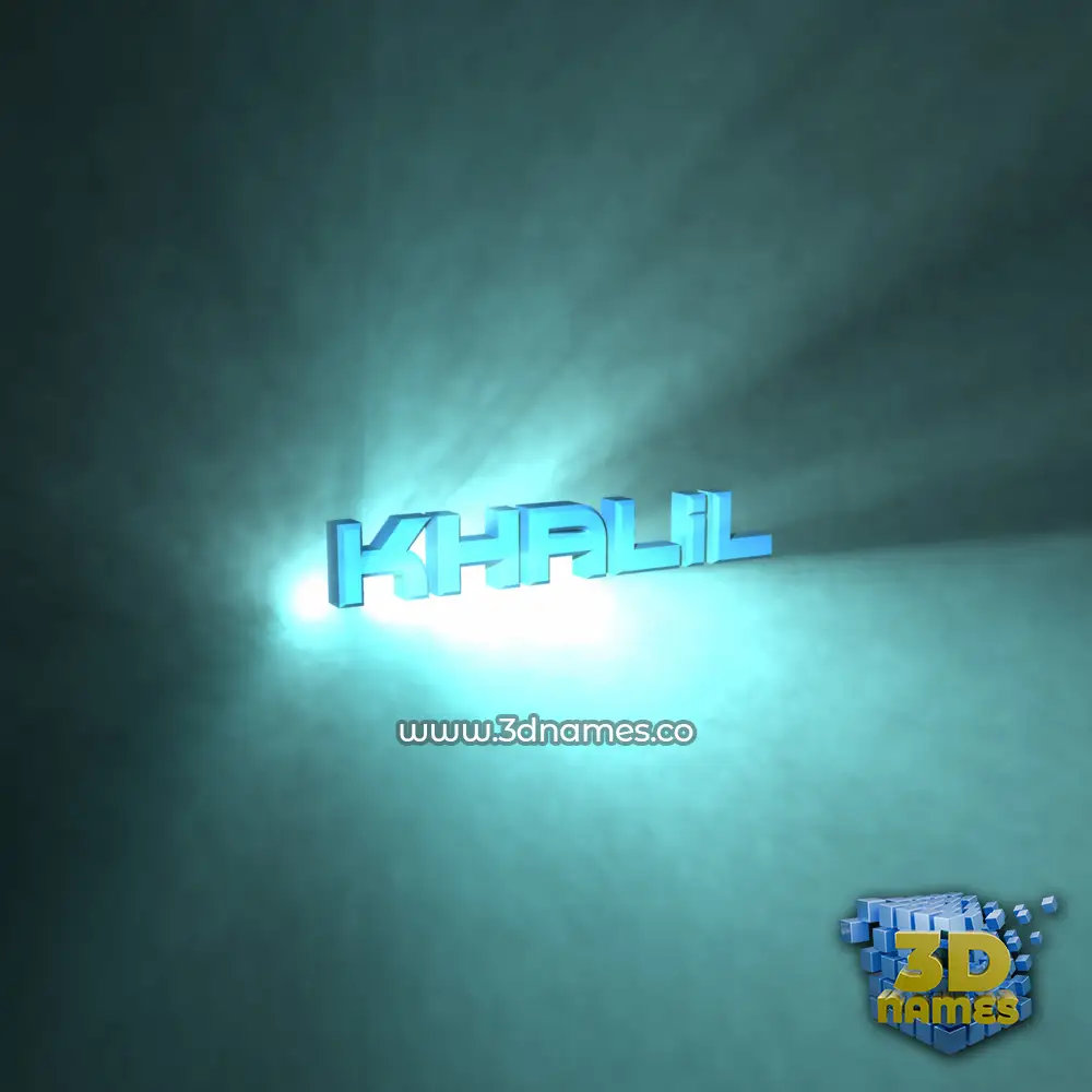 khalil in Light Shine style - 3D name wallpaper
