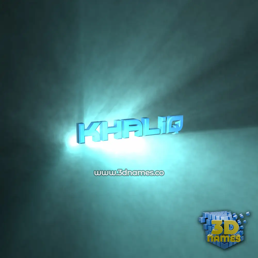 khaliq in Light Shine style - 3D name wallpaper