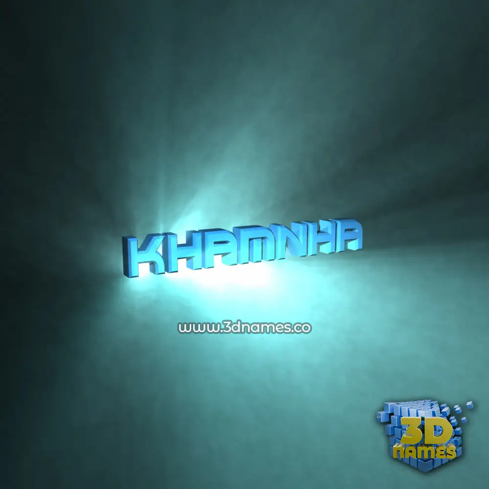 khamnha in Light Shine style - 3D name wallpaper