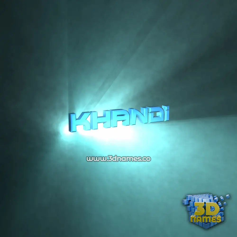 khandi in Light Shine style - 3D name wallpaper