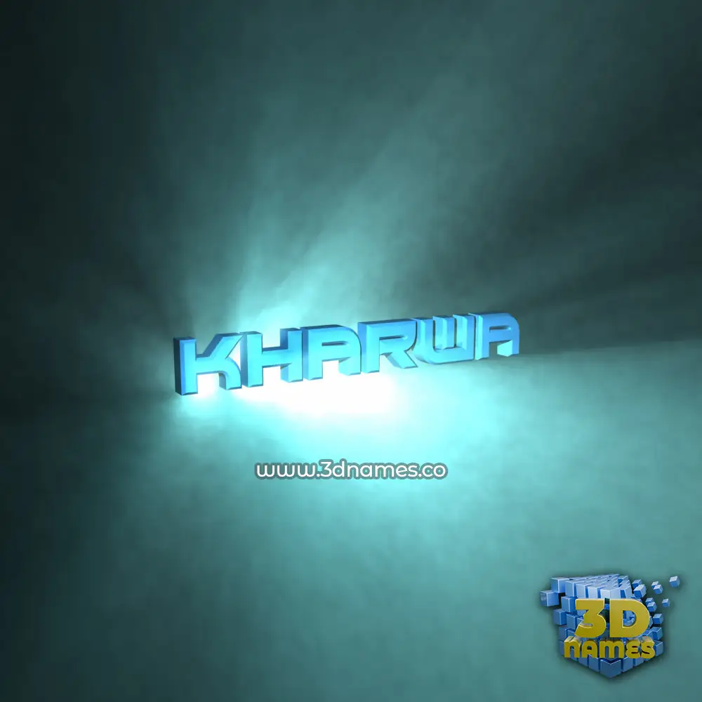 kharwa in Light Shine style - 3D name wallpaper