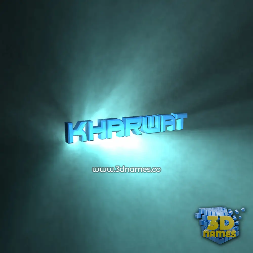 kharwat in Light Shine style - 3D name wallpaper