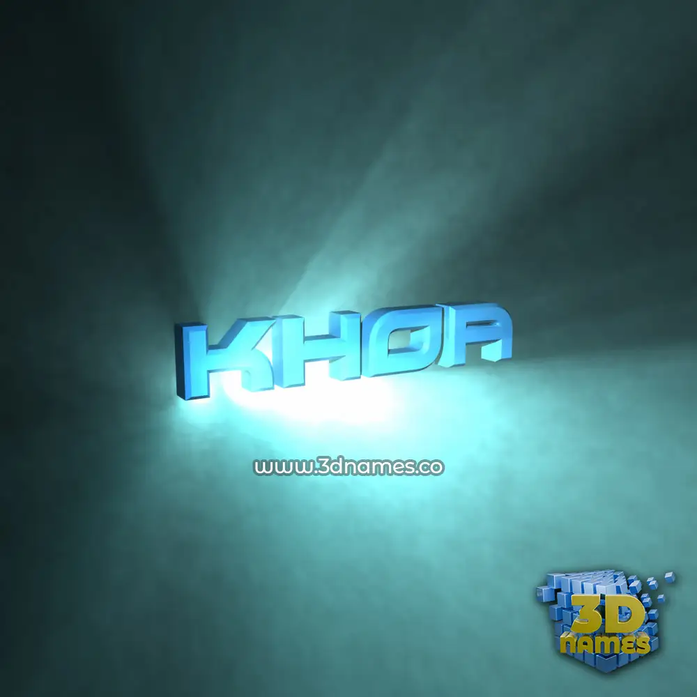 khoa in Light Shine style - 3D name wallpaper