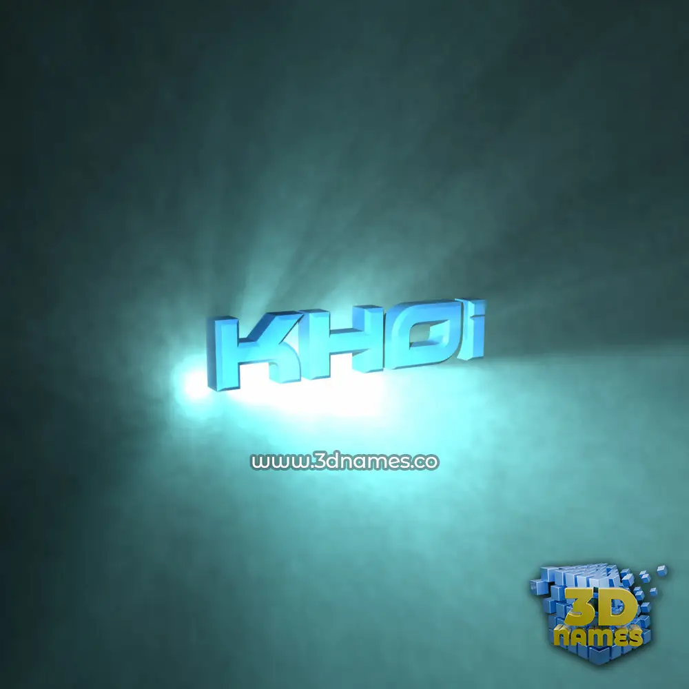 khoi in Light Shine style - 3D name wallpaper