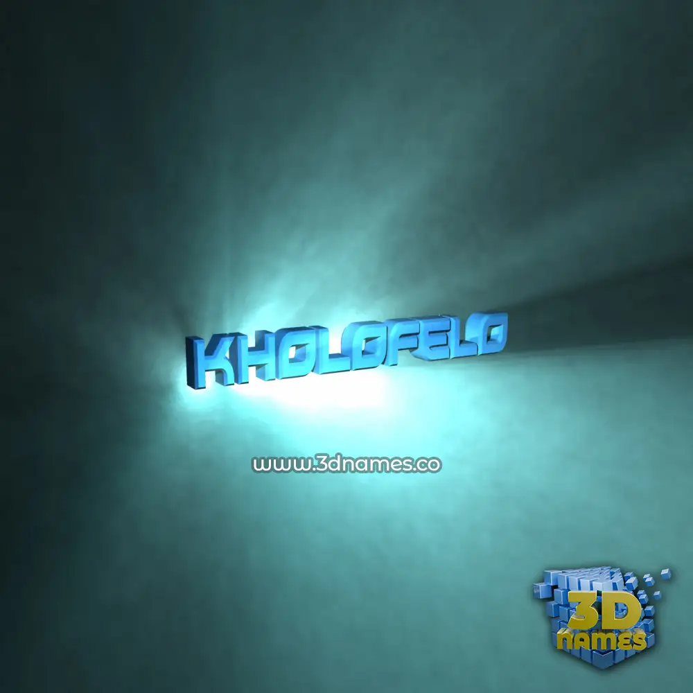 kholofelo in Light Shine style - 3D name wallpaper