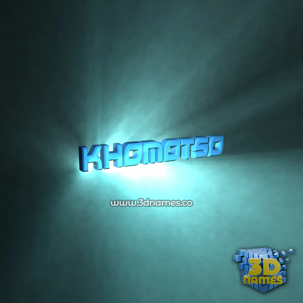 khomotso in Light Shine style - 3D name wallpaper