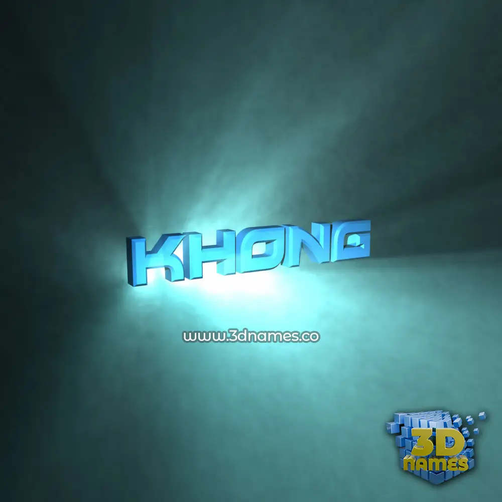 khong in Light Shine style - 3D name wallpaper