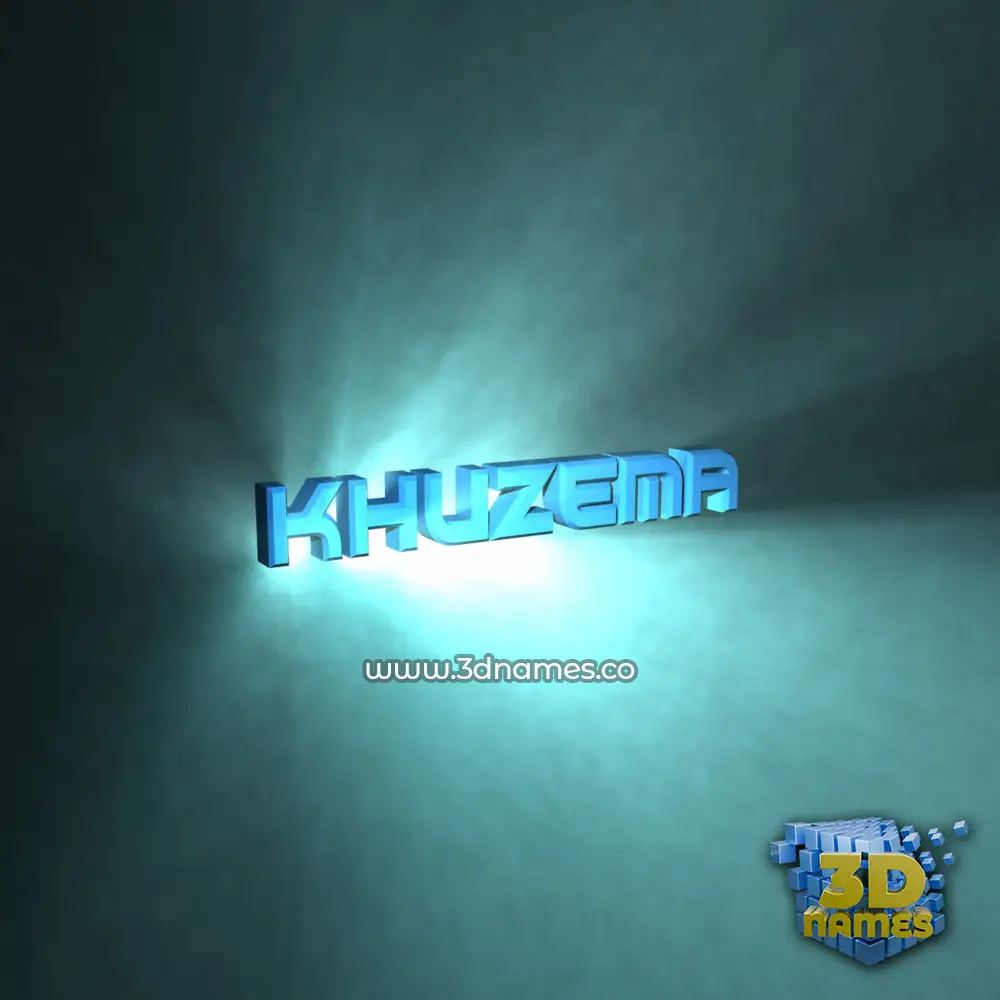 khuzema in Light Shine style - 3D name wallpaper