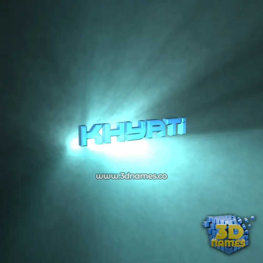 khyati in Light Shine style - 3D name wallpaper