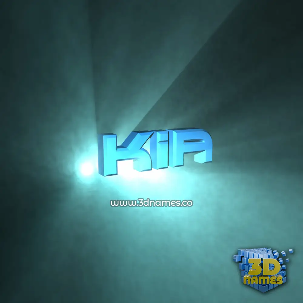 kia in Light Shine style - 3D name wallpaper