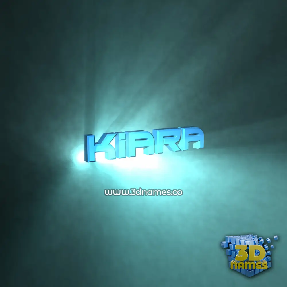 kiara in Light Shine style - 3D name wallpaper
