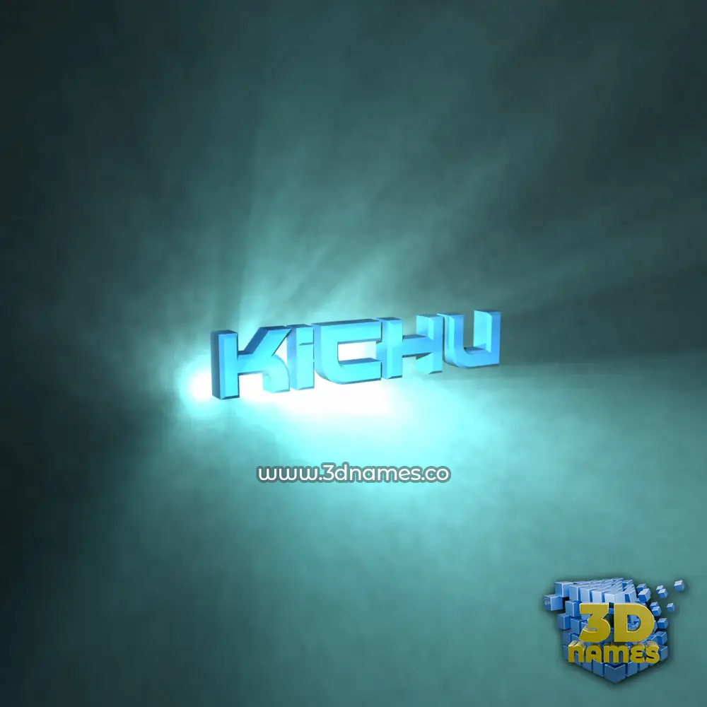 kichu in Light Shine style - 3D name wallpaper