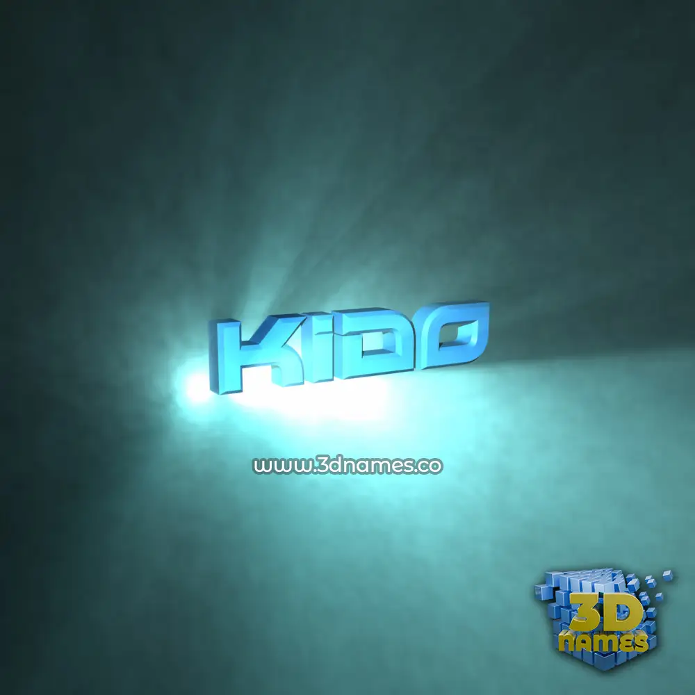 kido in Light Shine style - 3D name wallpaper