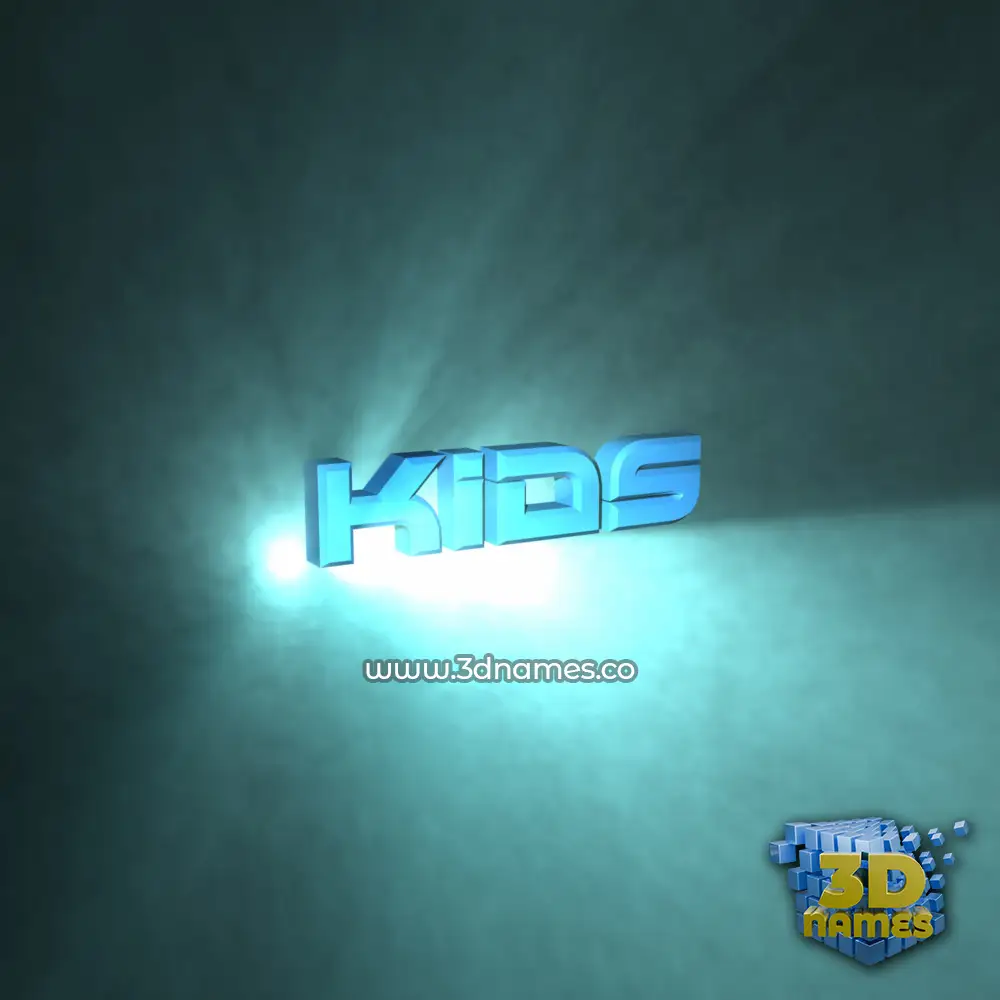 kids in Light Shine style - 3D name wallpaper