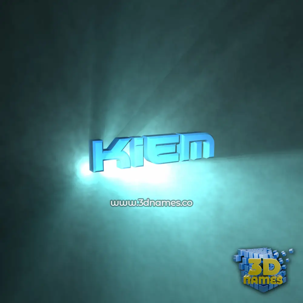 kiem in Light Shine style - 3D name wallpaper
