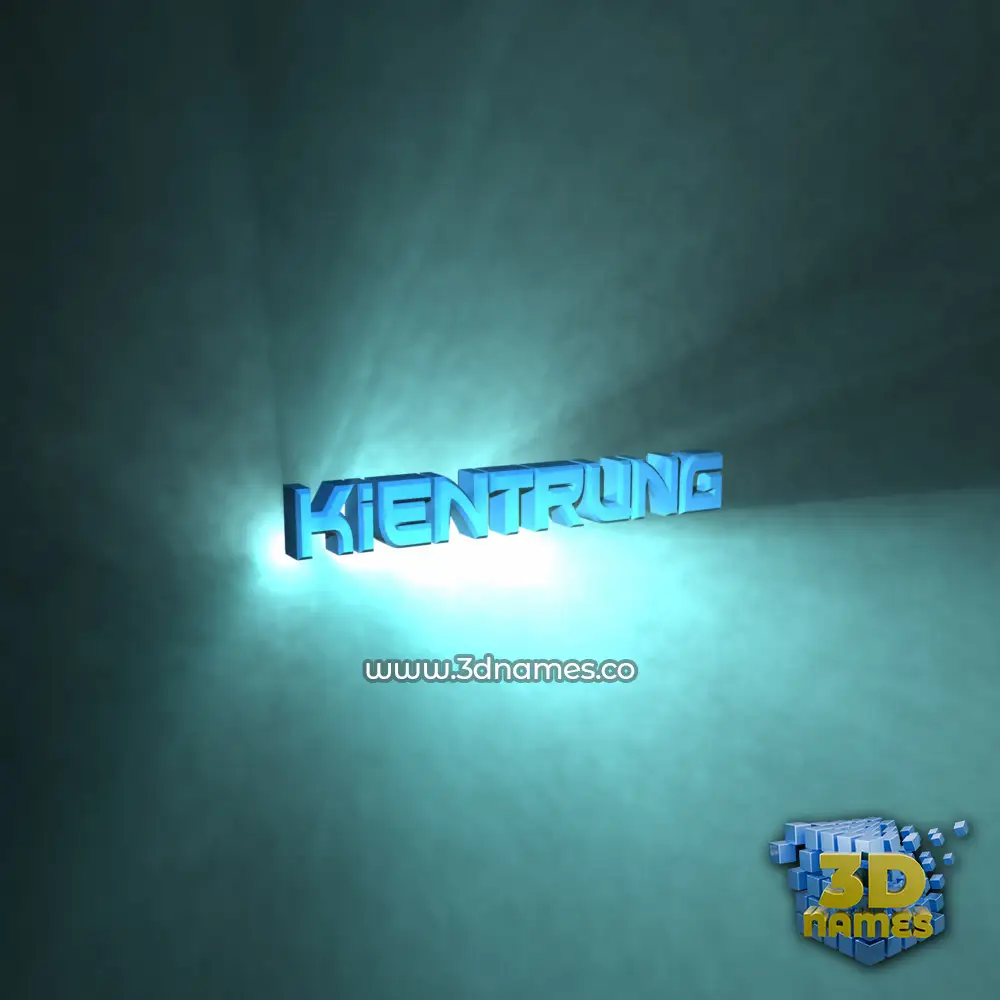 kientrung in Light Shine style - 3D name wallpaper