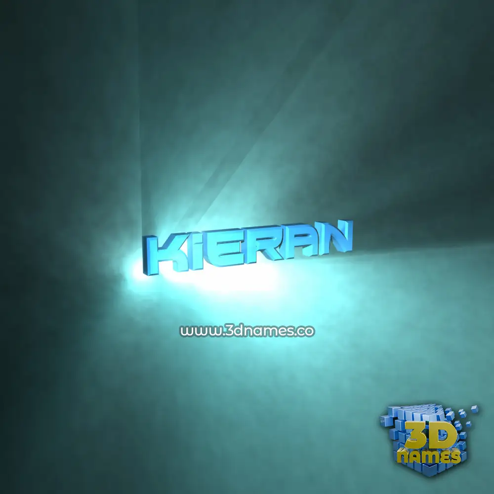 kieran in Light Shine style - 3D name wallpaper