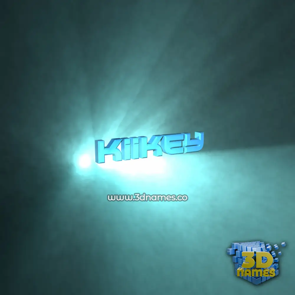 kiikey in Light Shine style - 3D name wallpaper