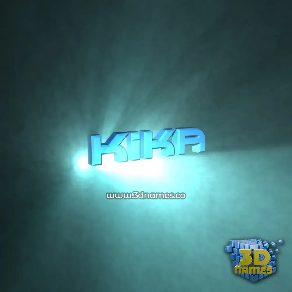 kika in Light Shine style - 3D name wallpaper