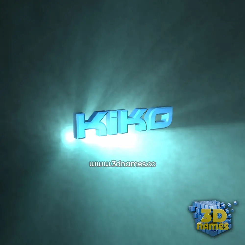 kiko in Light Shine style - 3D name wallpaper