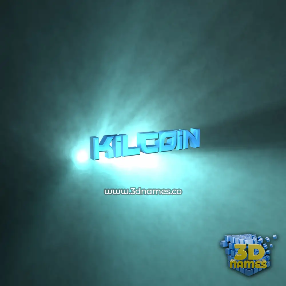 kilcoin in Light Shine style - 3D name wallpaper