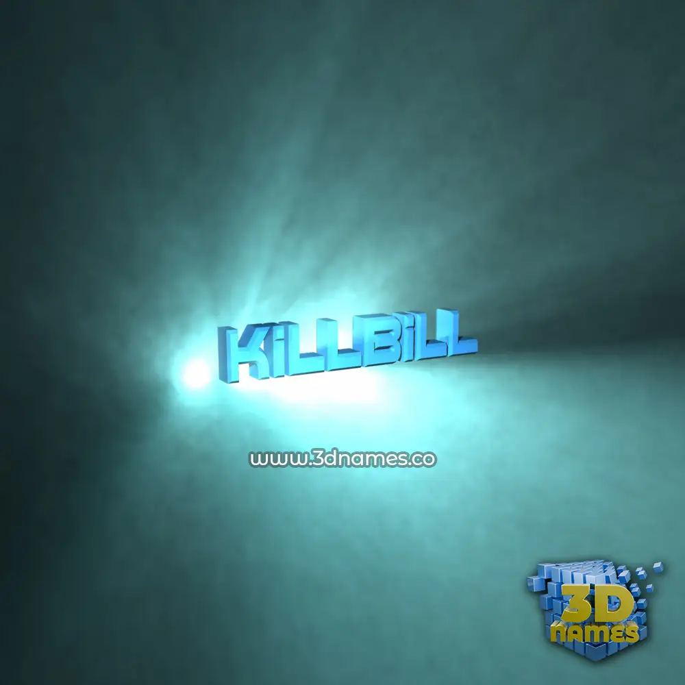 killbill in Light Shine style - 3D name wallpaper