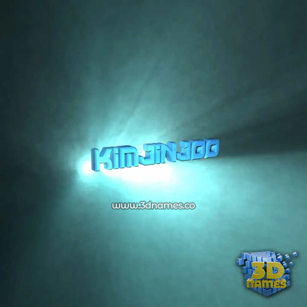 kimjinjoo in Light Shine style - 3D name wallpaper