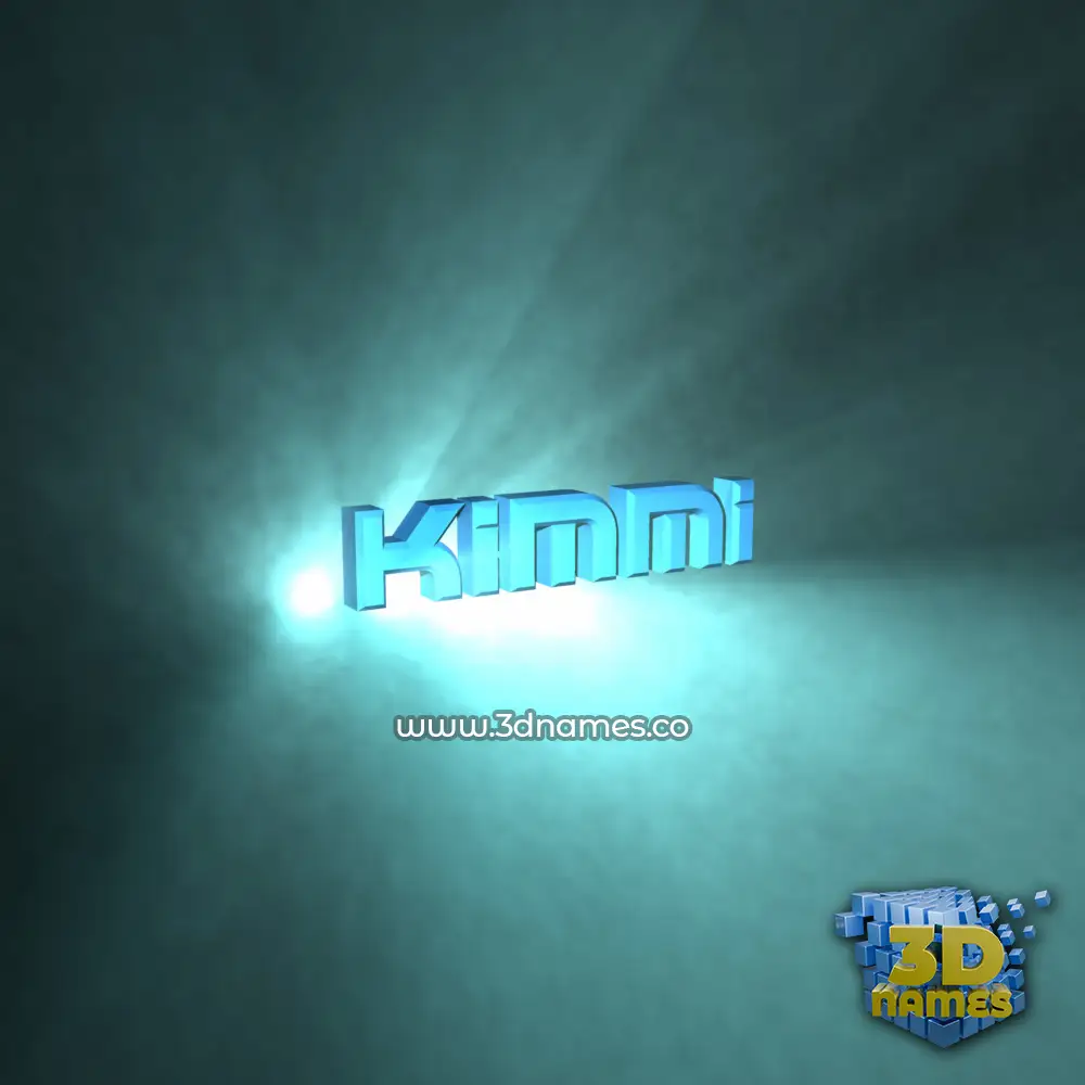 kimmi in Light Shine style - 3D name wallpaper
