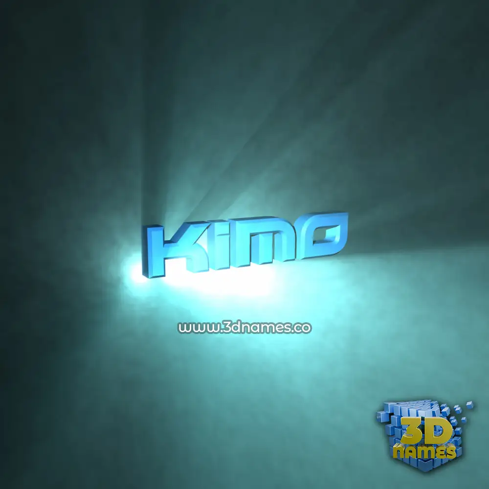kimo in Light Shine style - 3D name wallpaper