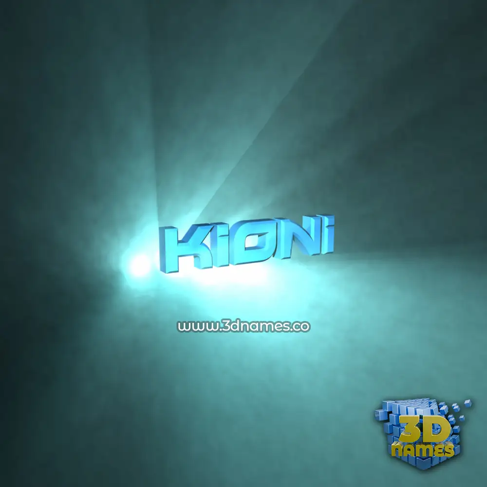 kioni in Light Shine style - 3D name wallpaper
