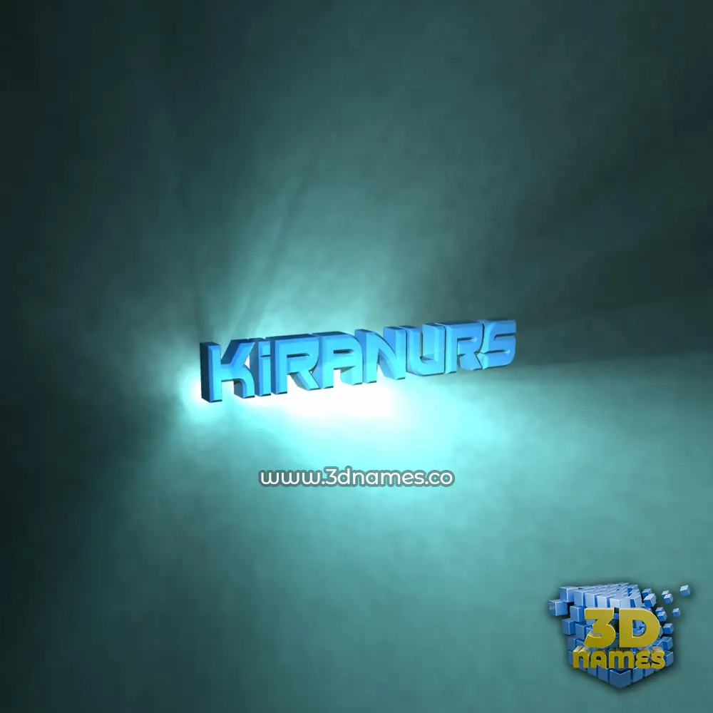 kiranurs in Light Shine style - 3D name wallpaper