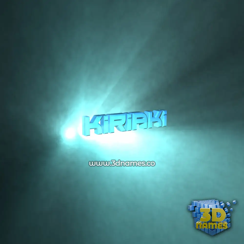 kiriaki in Light Shine style - 3D name wallpaper