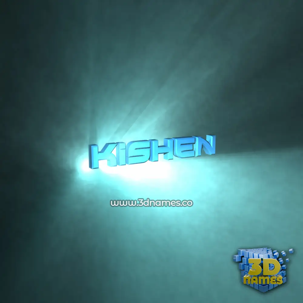 kishen in Light Shine style - 3D name wallpaper