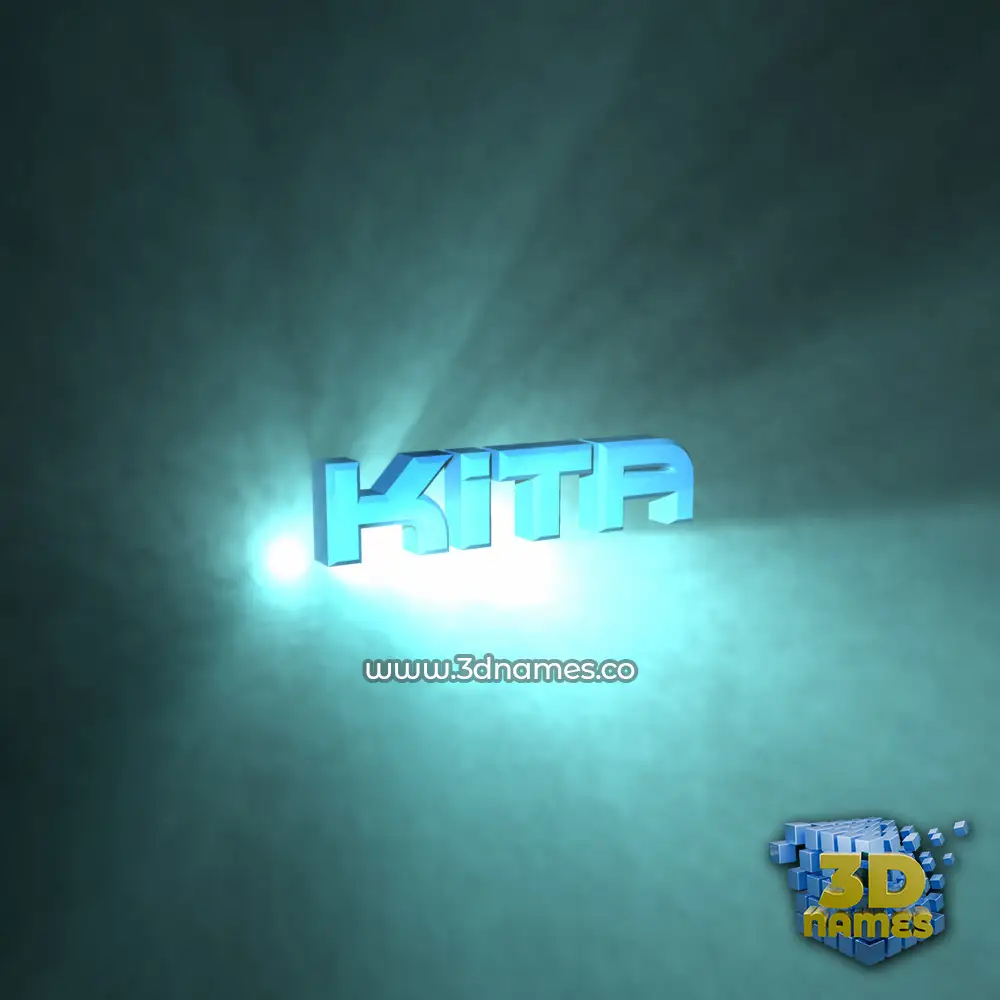 kita in Light Shine style - 3D name wallpaper