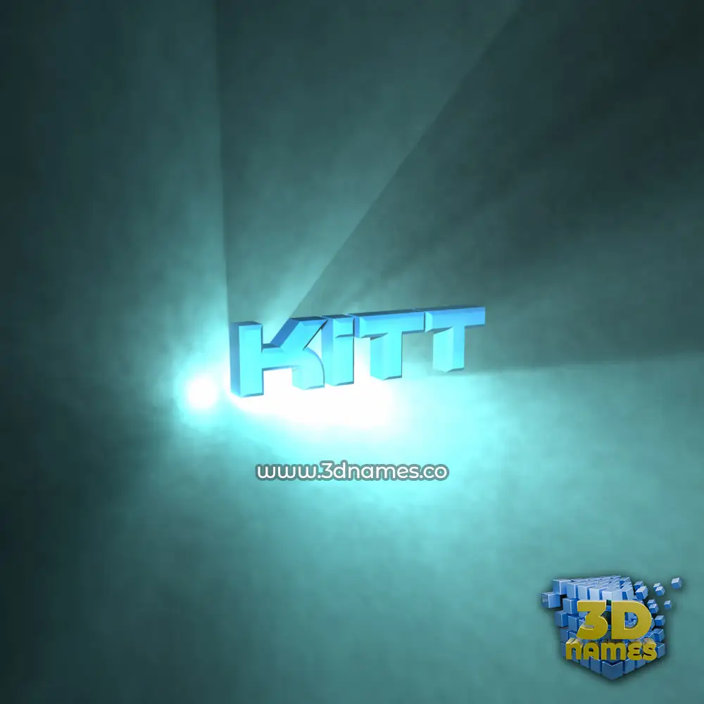 kitt in Light Shine style - 3D name wallpaper