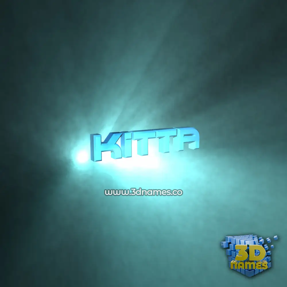 kitta in Light Shine style - 3D name wallpaper