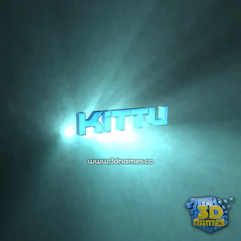 kittu in Light Shine style - 3D name wallpaper