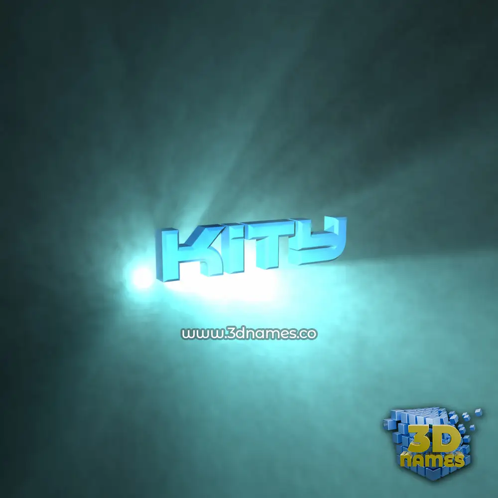 kity in Light Shine style - 3D name wallpaper