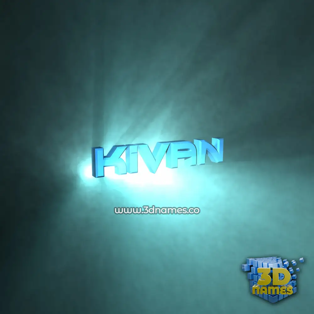 kivan in Light Shine style - 3D name wallpaper