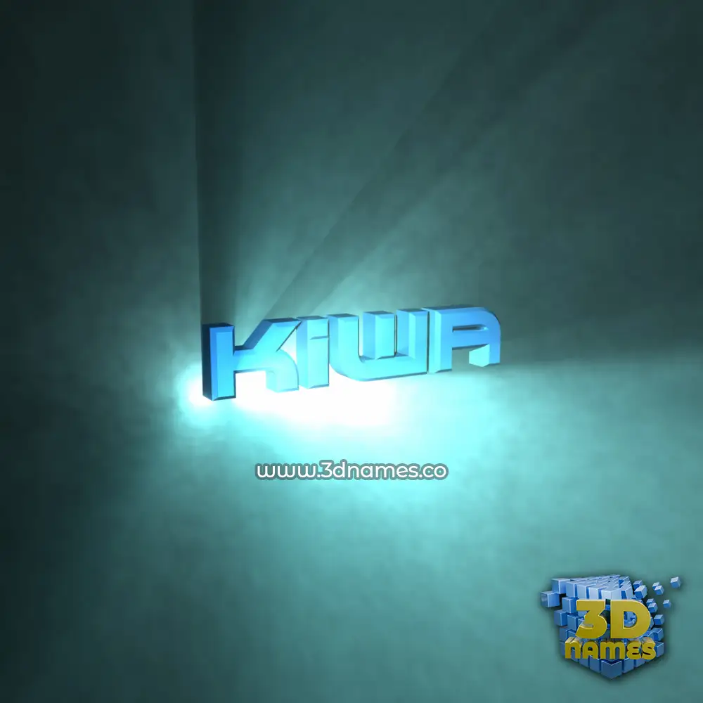 kiwa in Light Shine style - 3D name wallpaper