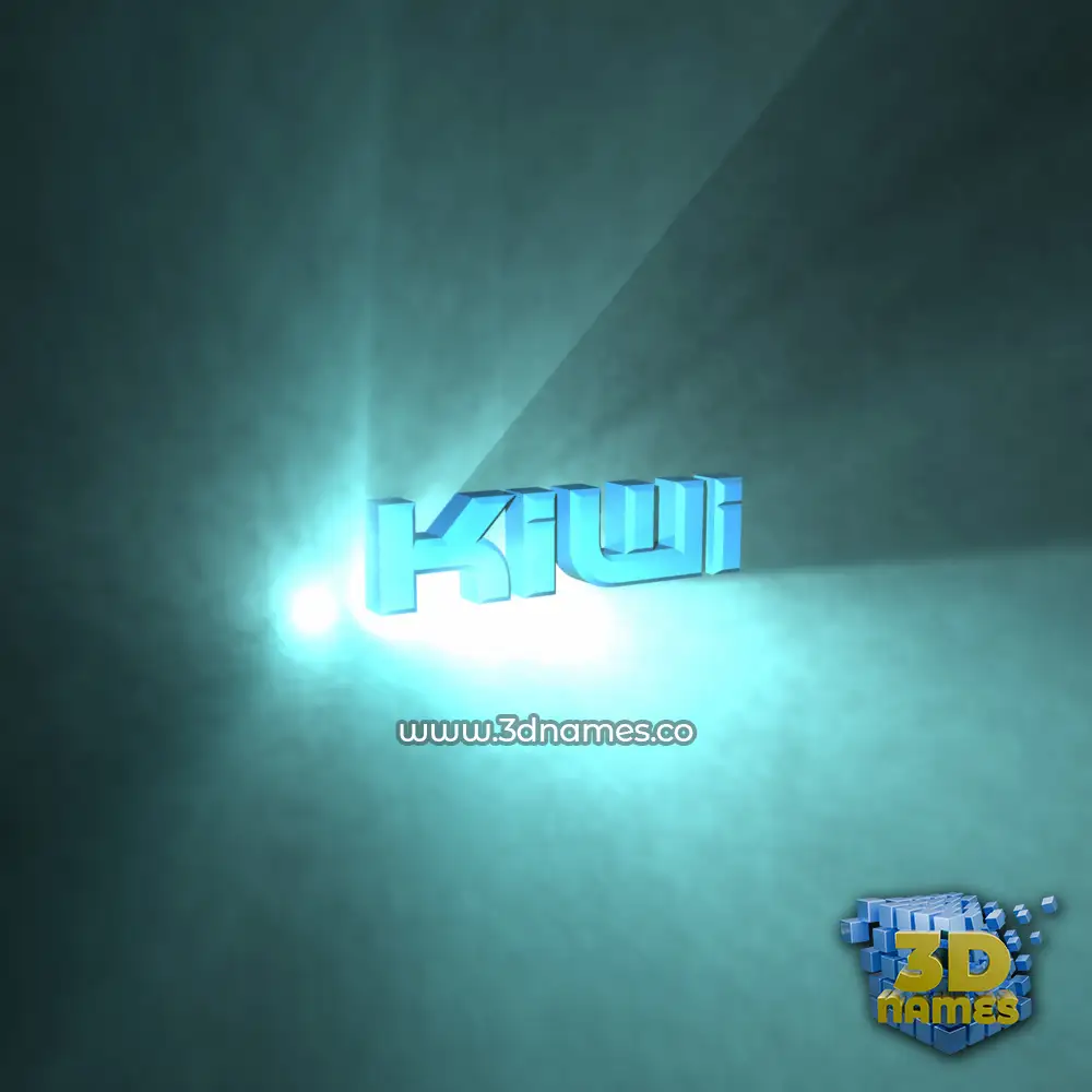 kiwi in Light Shine style - 3D name wallpaper