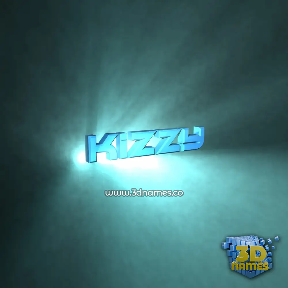 kizzy in Light Shine style - 3D name wallpaper