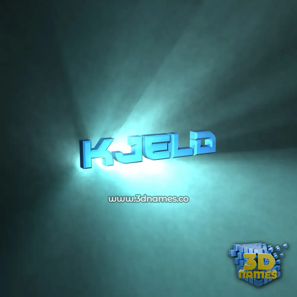 kjeld in Light Shine style - 3D name wallpaper