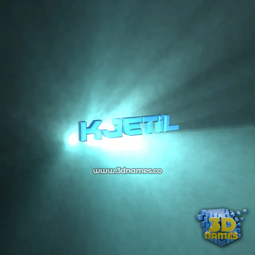 kjetil in Light Shine style - 3D name wallpaper
