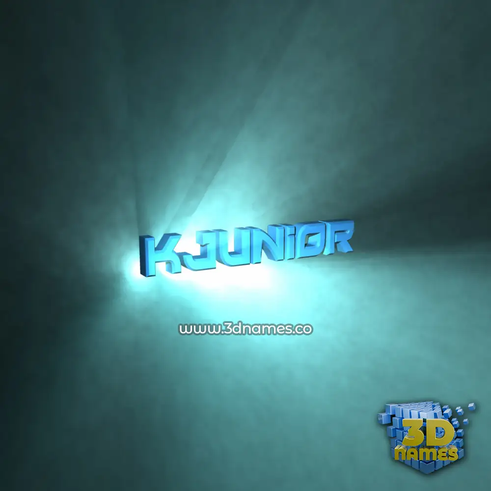 kjunior in Light Shine style - 3D name wallpaper