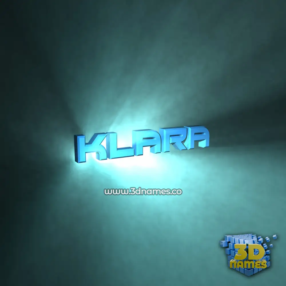 klara in Light Shine style - 3D name wallpaper