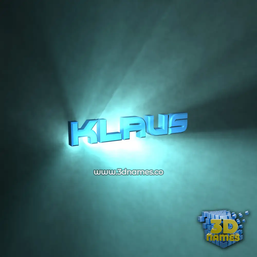 klaus in Light Shine style - 3D name wallpaper
