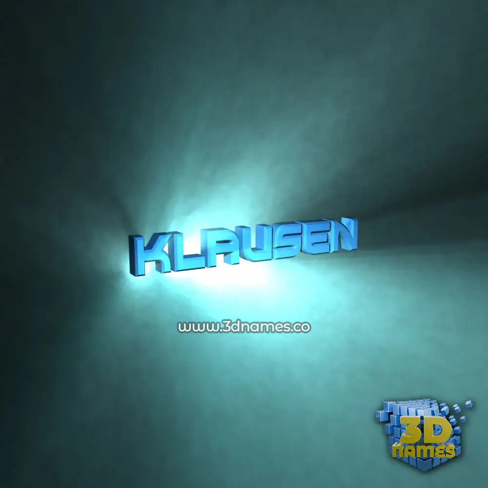 klausen in Light Shine style - 3D name wallpaper