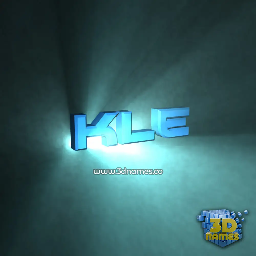 kle in Light Shine style - 3D name wallpaper