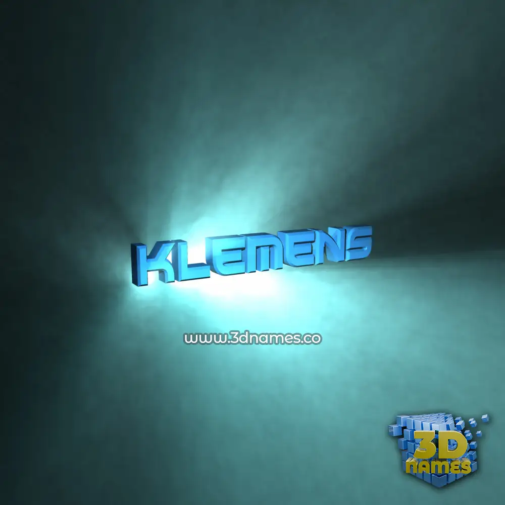 klemens in Light Shine style - 3D name wallpaper